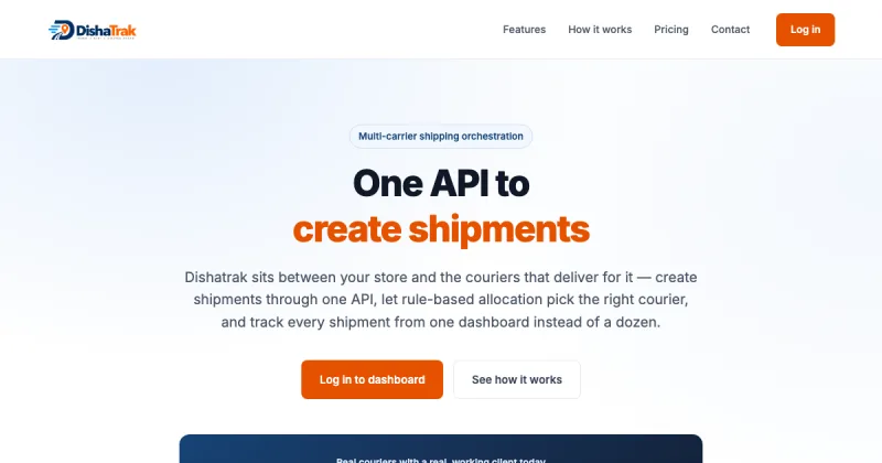 Dishatrak multi-carrier shipping orchestration platform