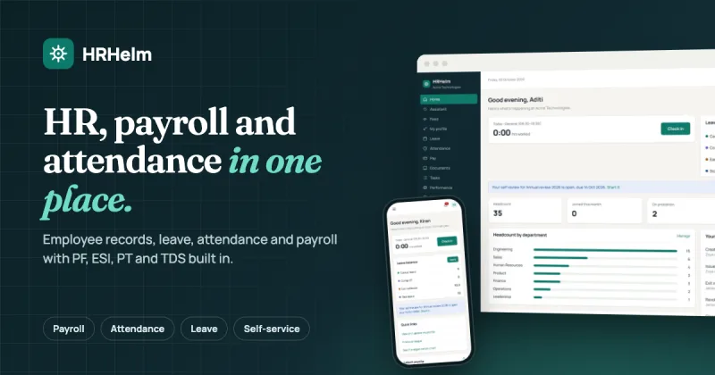 HRHelm HR, payroll and attendance software